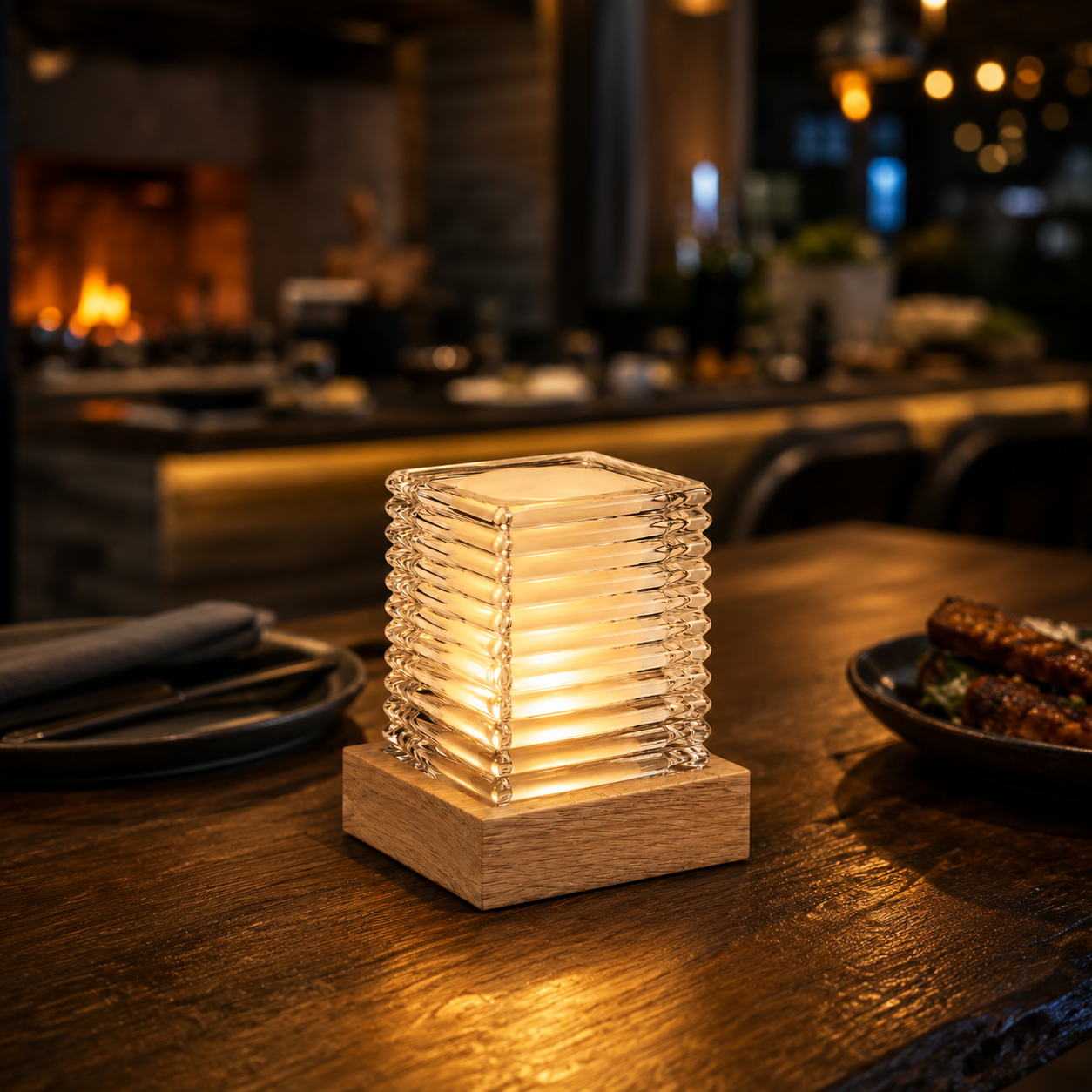 Halo Square Glass S Candle Holder