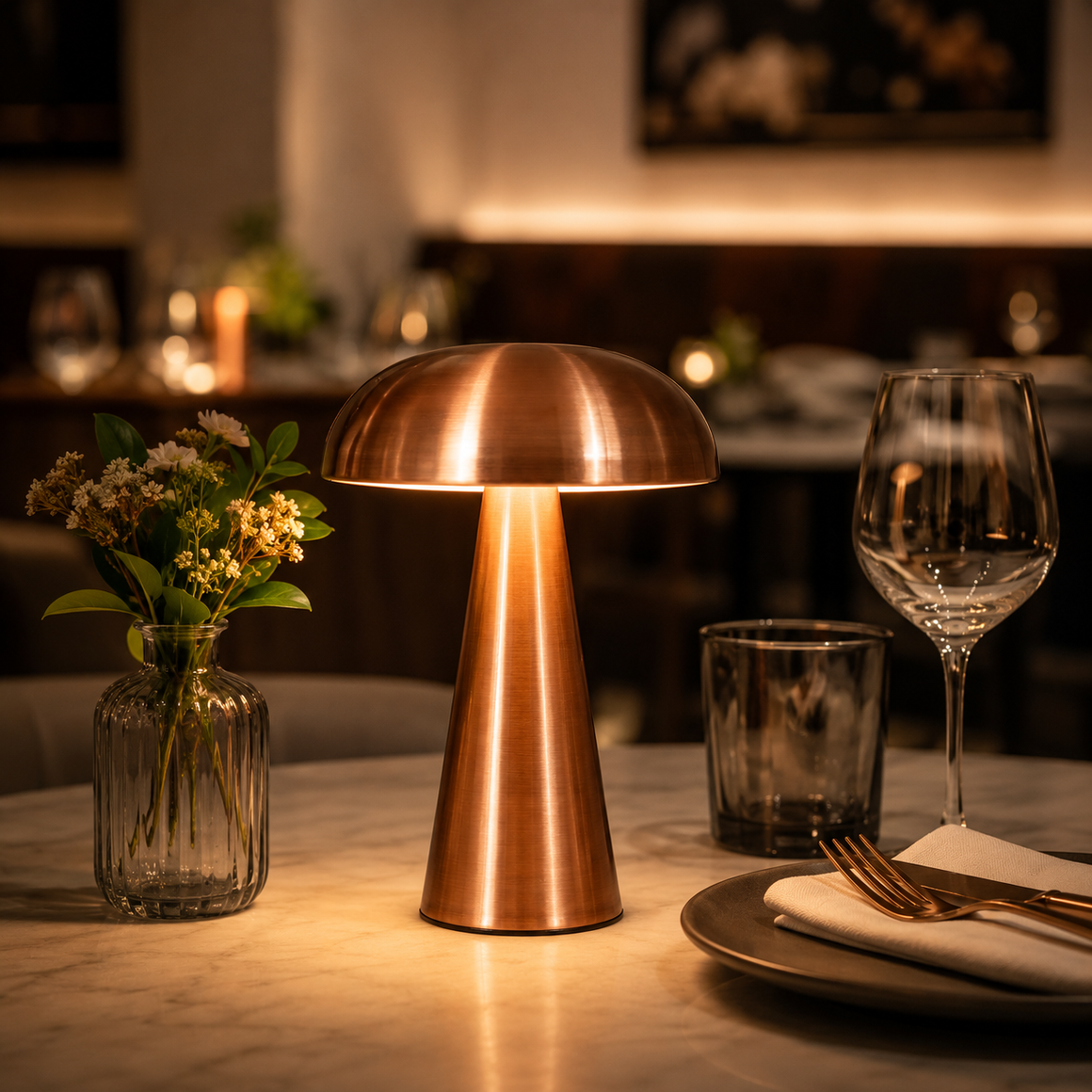 Halo Statement Dome Rechargeable Table Lamp