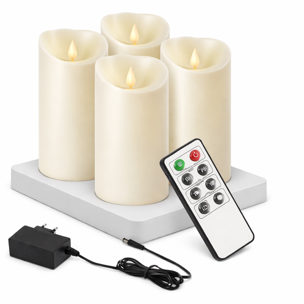 LED Pillar Candle Charging Tray