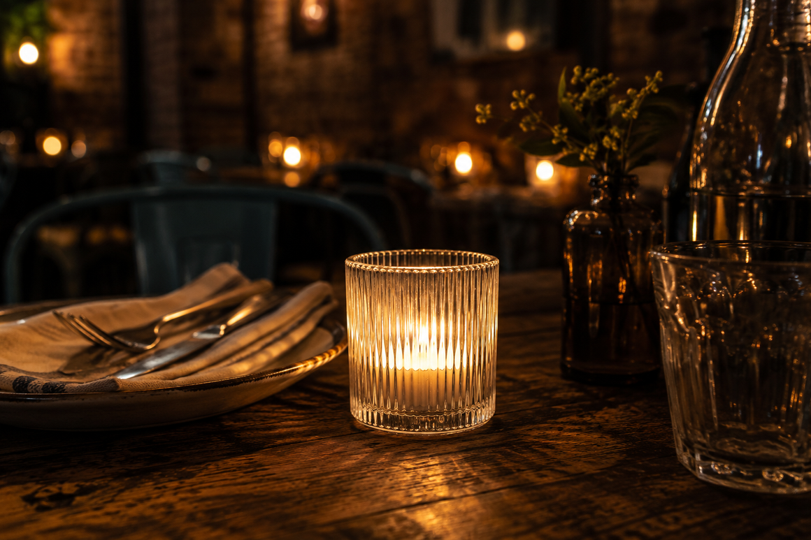 Textured Glass Tealight Votive